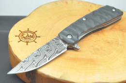 Bushcraft Model Damascus Çelik Klipsli Çakı