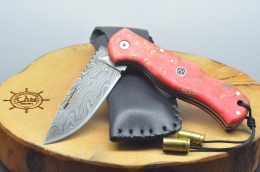 Damascus Çelik Bushcraft Model Kilitli Çakı