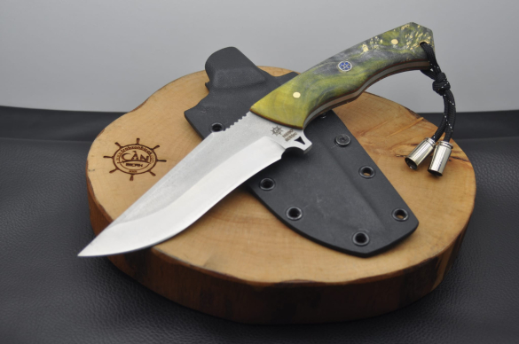Kydex Kılıf Stabilize Kabza Kamp Bıçağı - 0