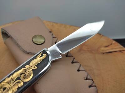 14K Altın İşleme 'Avcı Reis' Sürmene Çakısı - 2