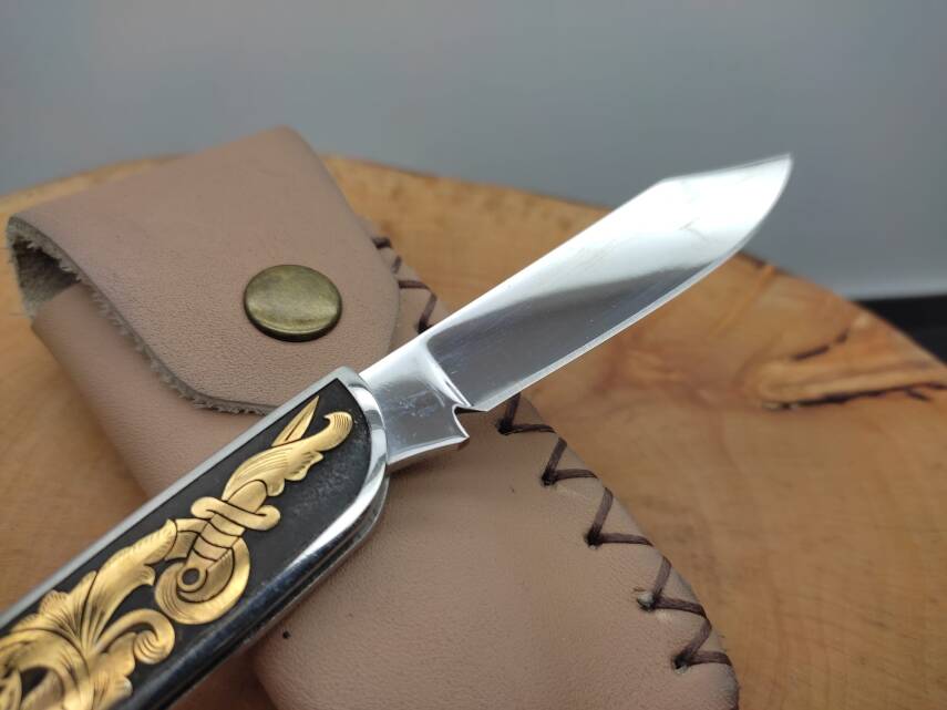 14K Altın İşleme 'Avcı Reis' Sürmene Çakısı - 2