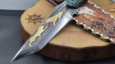 Aslan-Börk Gravür İşleme Av Bıçağı - 5