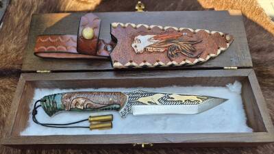 Aslan-Börk Gravür İşleme Av Bıçağı - 7