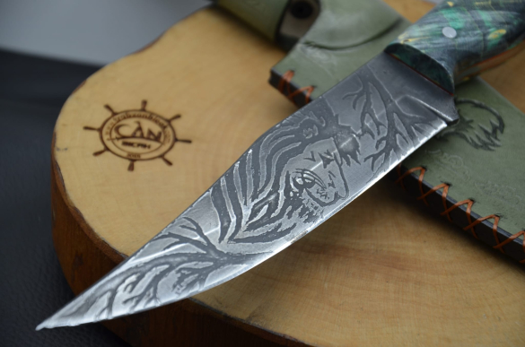 Aslan Figür İşleme Av Bıçağı - 4