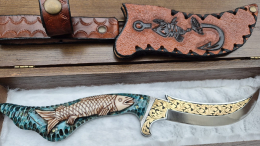 Balık Gravür İşleme Av Bıçağı