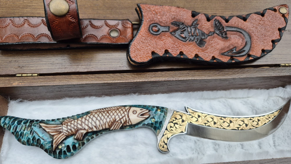 Balık Gravür İşleme Av Bıçağı - 0