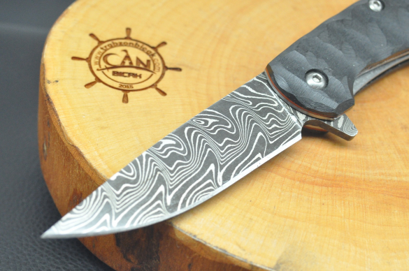 Bushcraft Model Damascus Çelik Klipsli Çakı - 1