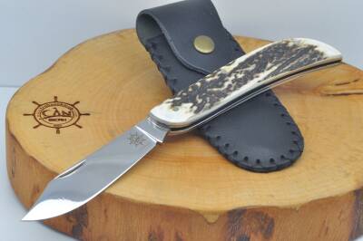 Büyük Boy Sürmene El yapımı Geyik Boynuzu Kabza Çakı