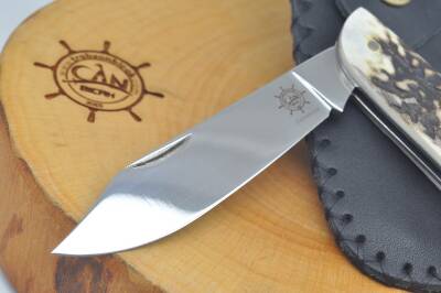 Büyük Boy Sürmene El yapımı Geyik Boynuzu Kabza Çakı - 3