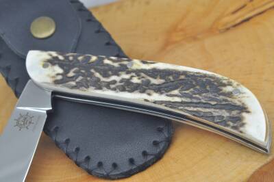 Büyük Boy Sürmene El yapımı Geyik Boynuzu Kabza Çakı - 4