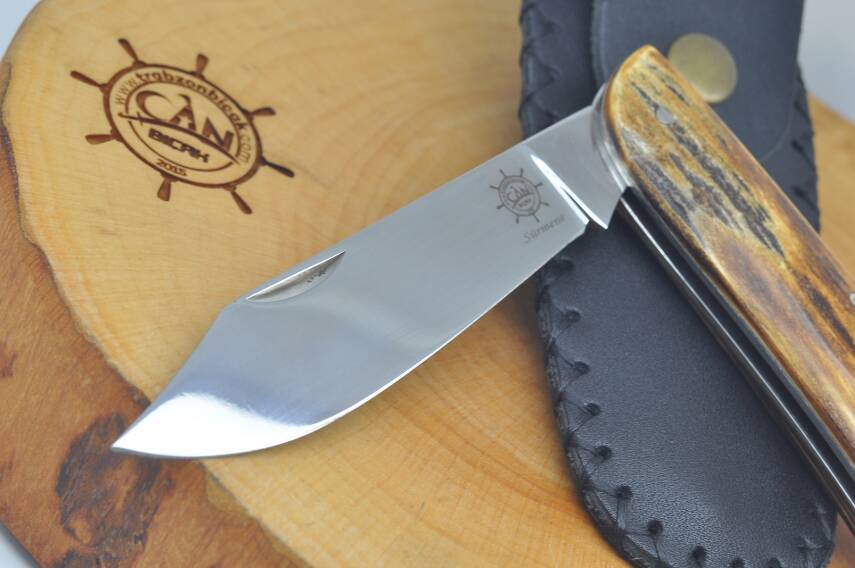 Büyük Boy Sürmene El yapımı Geyik Boynuzu Kabza Çakı - 7