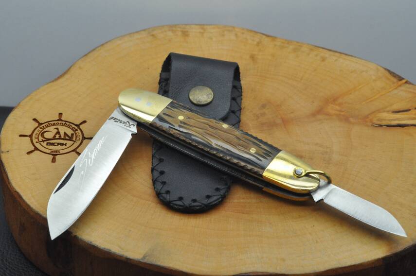 Dramel İşleme Verzalit Kabza Elmalı Çakı - 2