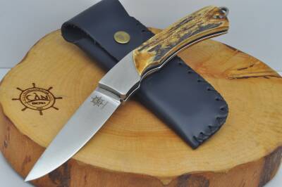 Geyik boynuzu kabza Sürmene el yapımı kilitli sistem Çakı - 4