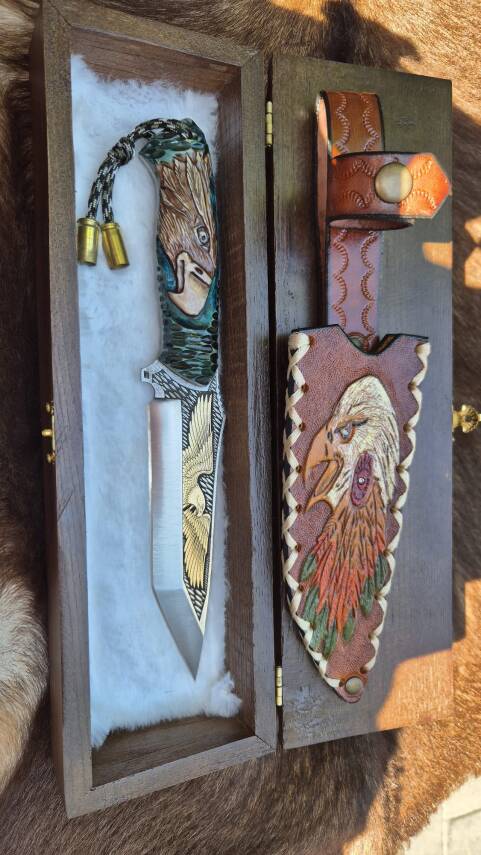 Kartal Gravür İşleme Av Bıçağı - 7