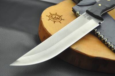 N690 Böhler Çelik Lamine Kabza Kasap Bıçağı - 2