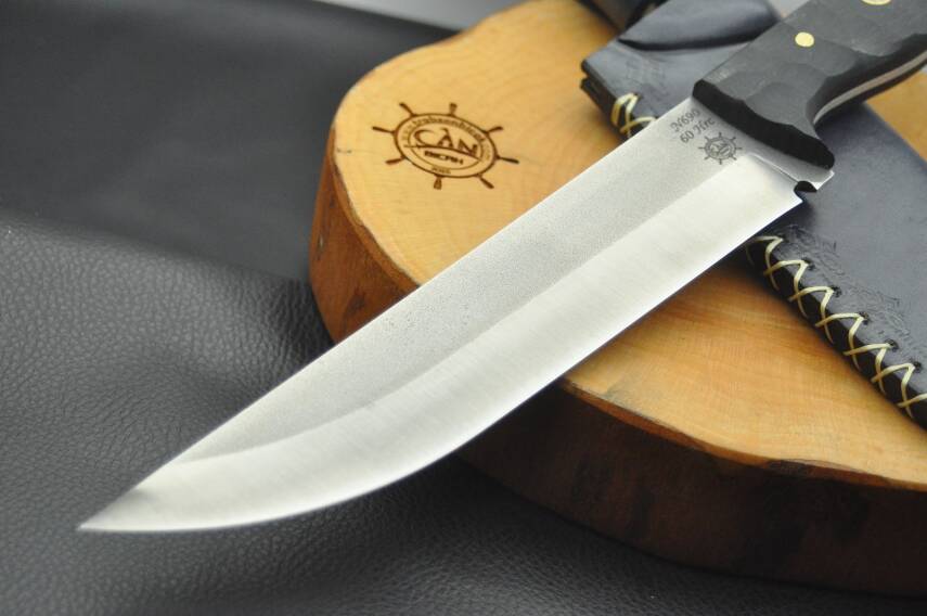 N690 Böhler Çelik Lamine Kabza Kasap Bıçağı - 2