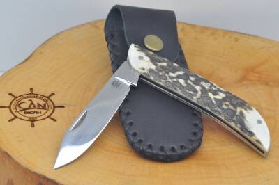 Orta Boy Geyik Boynuzu Sap Sürmene Çakısı - 3