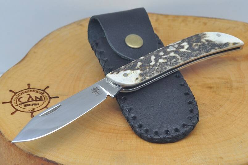 Orta Boy Geyik Boynuzu Sap Sürmene Çakısı - 4