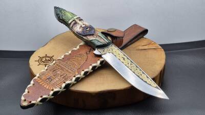 Selahaddin Eyyubi-Kubbet-üs Sahra Gravür İşleme Av Bıçağı