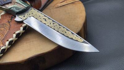 Selahaddin Eyyubi-Kubbet-üs Sahra Gravür İşleme Av Bıçağı - 2