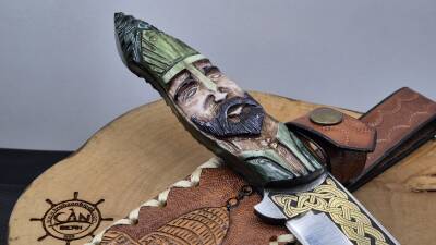 Selahaddin Eyyubi-Kubbet-üs Sahra Gravür İşleme Av Bıçağı - 3