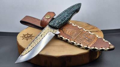 Selahaddin Eyyubi-Kubbet-üs Sahra Gravür İşleme Av Bıçağı - 4