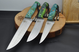 Stabilize Akçaağaç Kabza N690 Böhler Çelik Kasap Seti